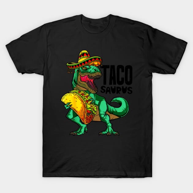 Tacosaurus Taco Dinosaur Funny Cinco de Mayo T-Shirt by CovidStore